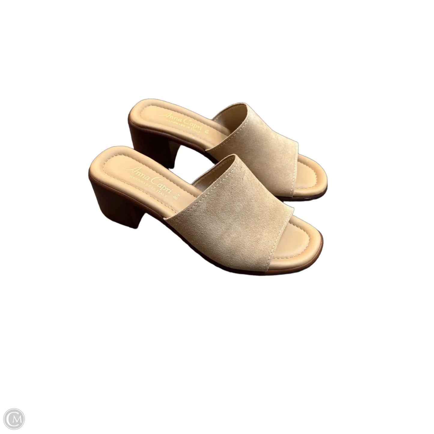 Sandals Heels Block By Cmb In Beige, Size: 8.5