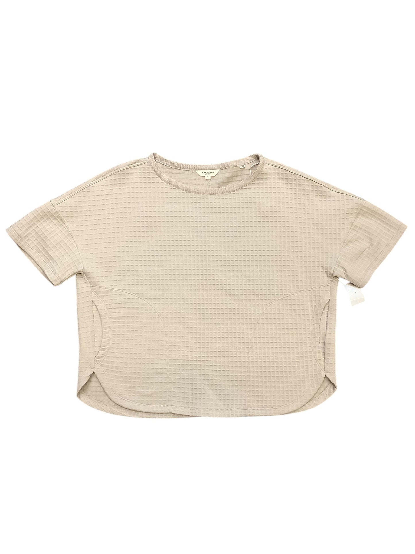 Top Short Sleeve Basic By Max Studio In Tan, Size: 6