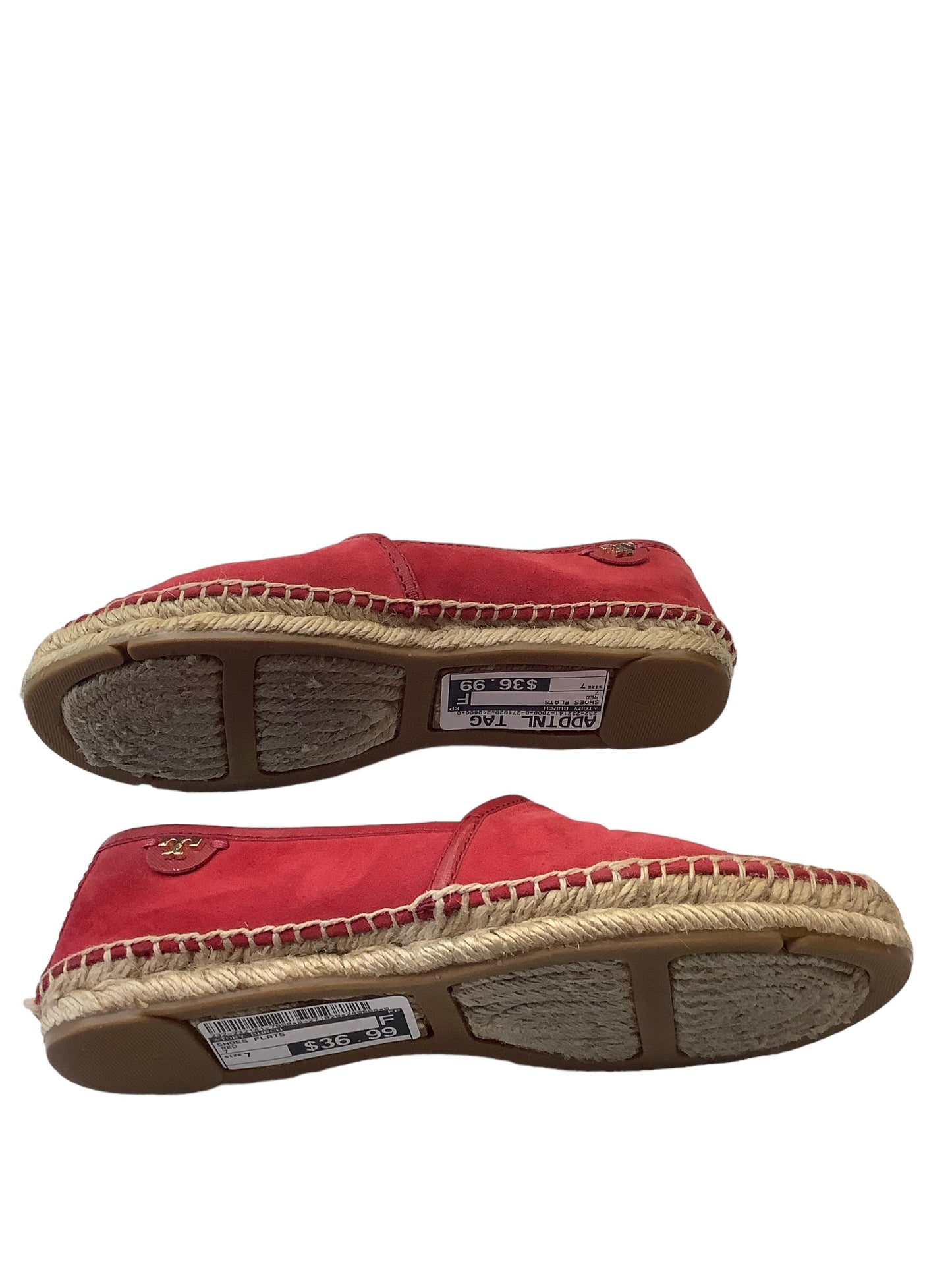 Red Shoes Flats Tory Burch, Size 7