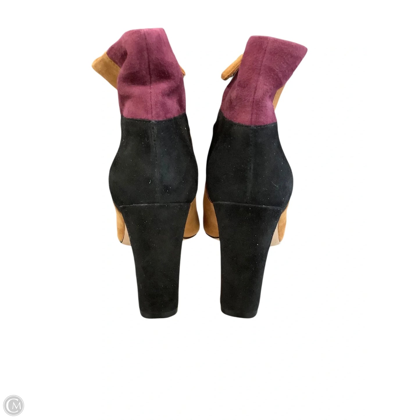 Boots Ankle Heels By Bcbgmaxazria In Black & Tan, Size: 10