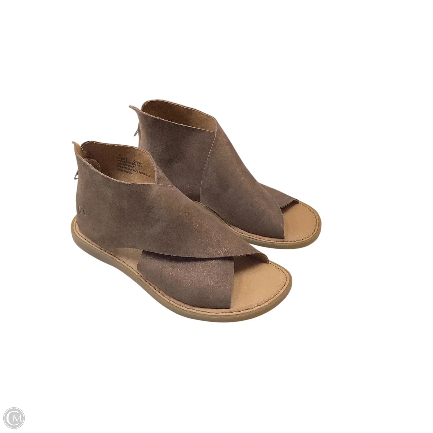 Sandals Flats By Born In Brown, Size: 7