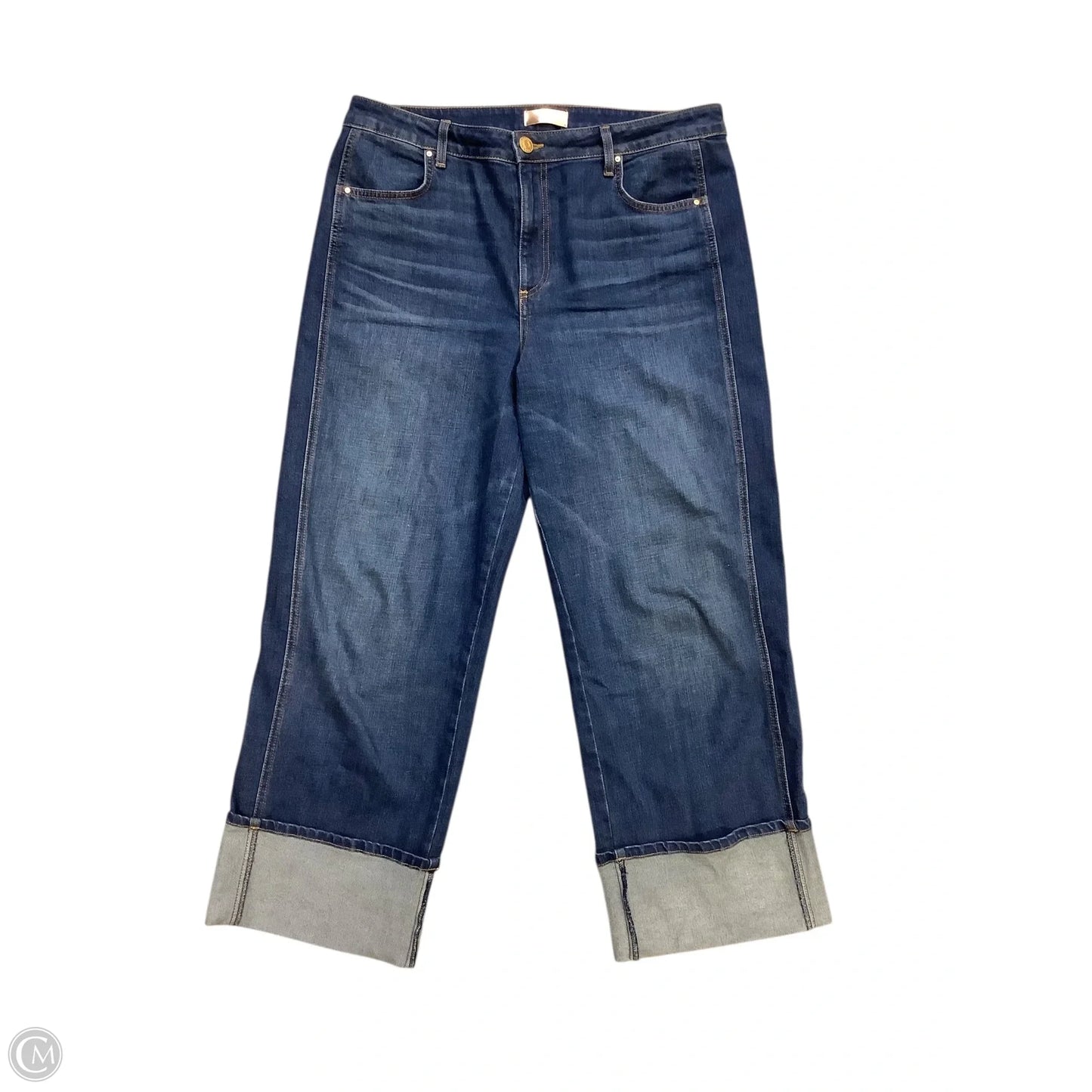 Jeans Wide Leg By Kut In Blue Denim, Size: 14