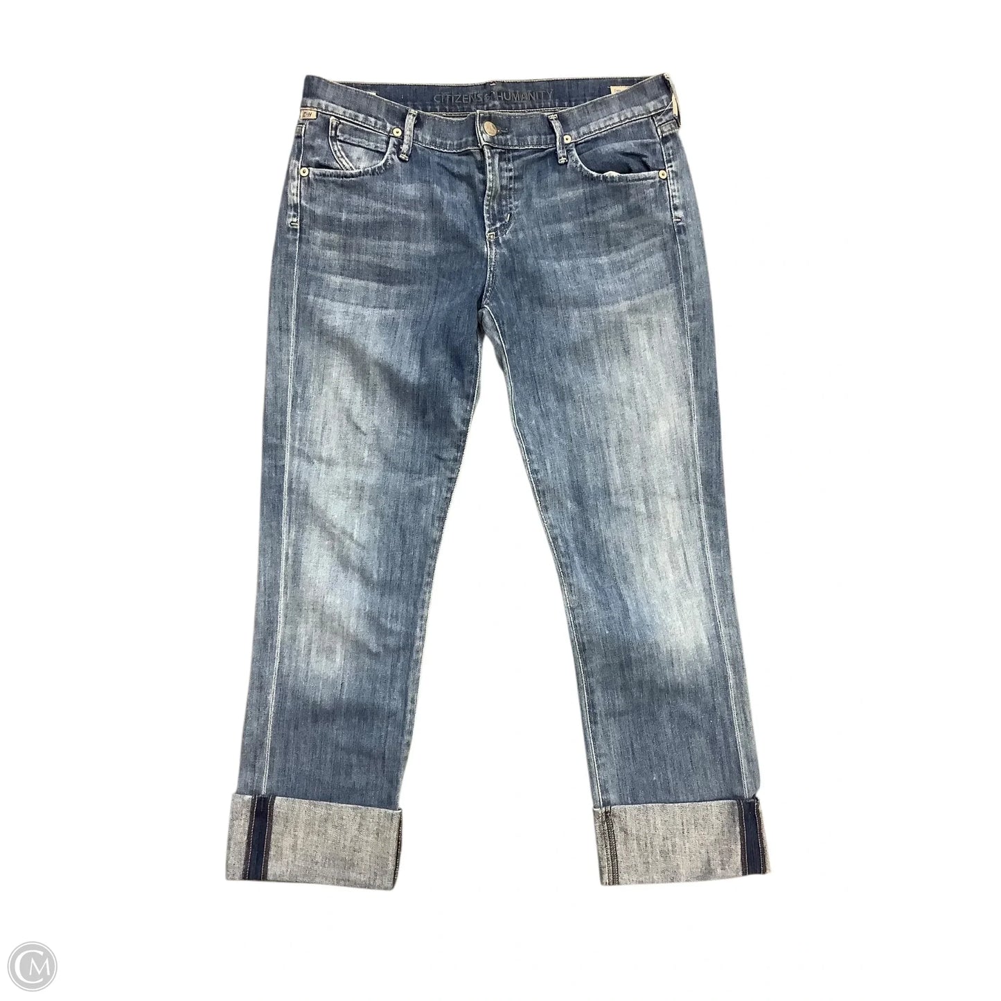 Jeans Cropped By Citizens Of Humanity In Blue Denim, Size: 8 (29)
