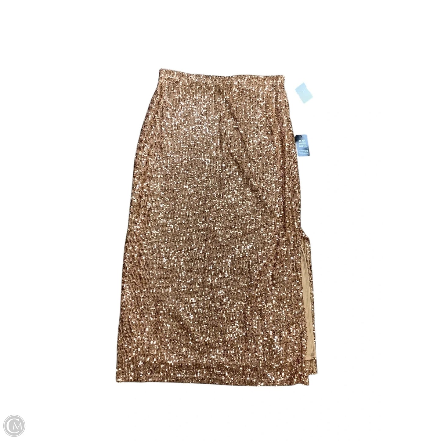 Skirt Maxi By Express In Gold, Size: L