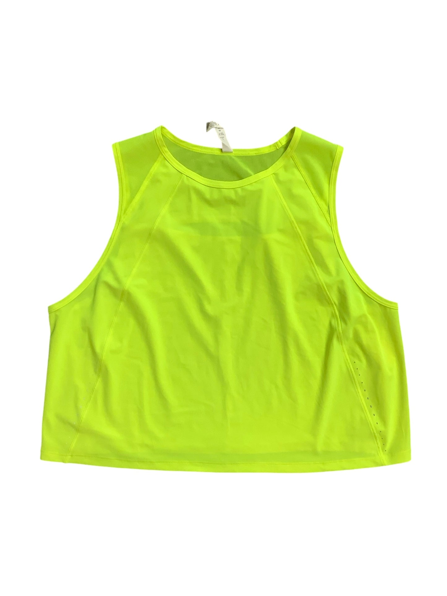 Athletic Tank Top By Lululemon In Yellow, Size: 16