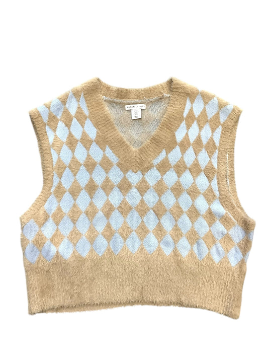 Vest Sweater By Cmc In Blue & Brown, Size: Xl