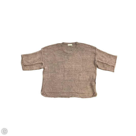 Sweater Short Sleeve By Easel In Brown, Size: S