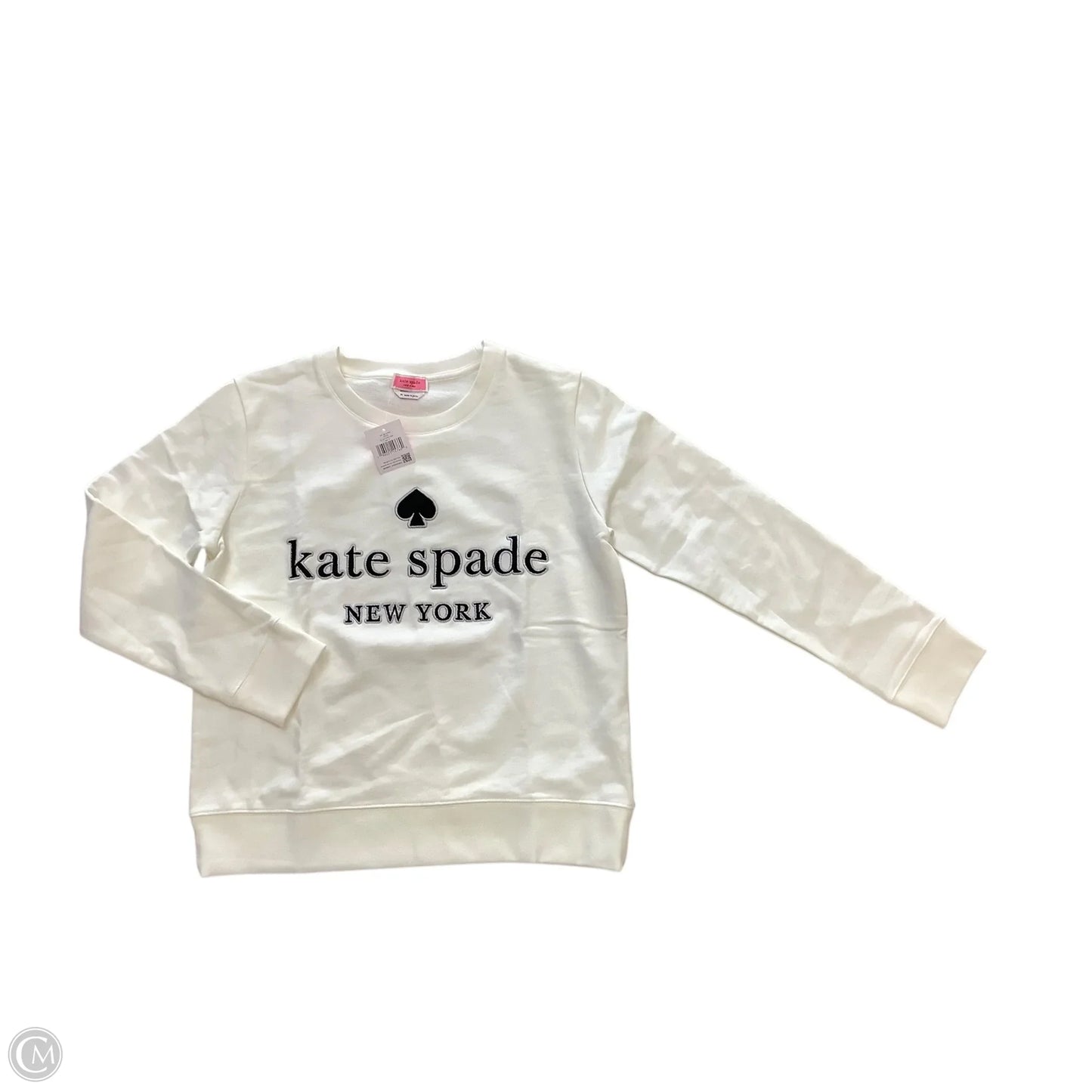Sweatshirt Designer By Kate Spade In Black & White, Size: M