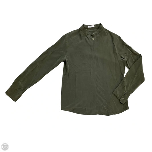 Blouse Long Sleeve By Everlane In Green, Size: S