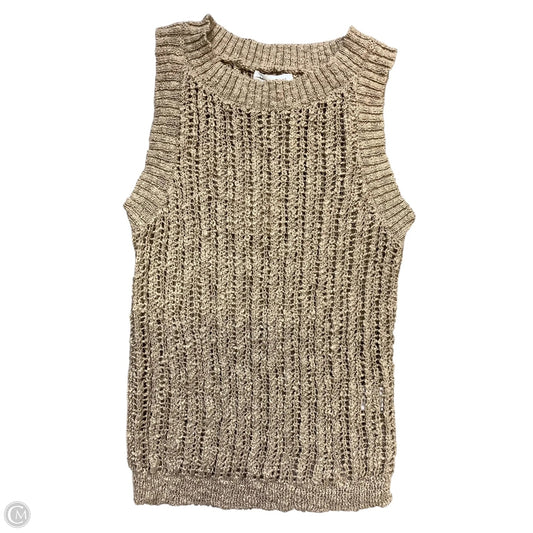 Vest Sweater By Blu Pepper In Brown, Size: S
