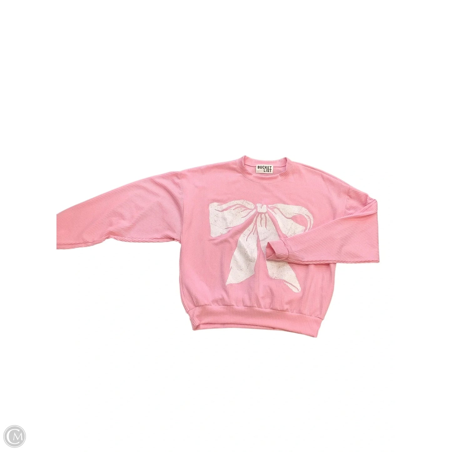 Sweatshirt Crewneck By Bucketlist In Pink, Size: S