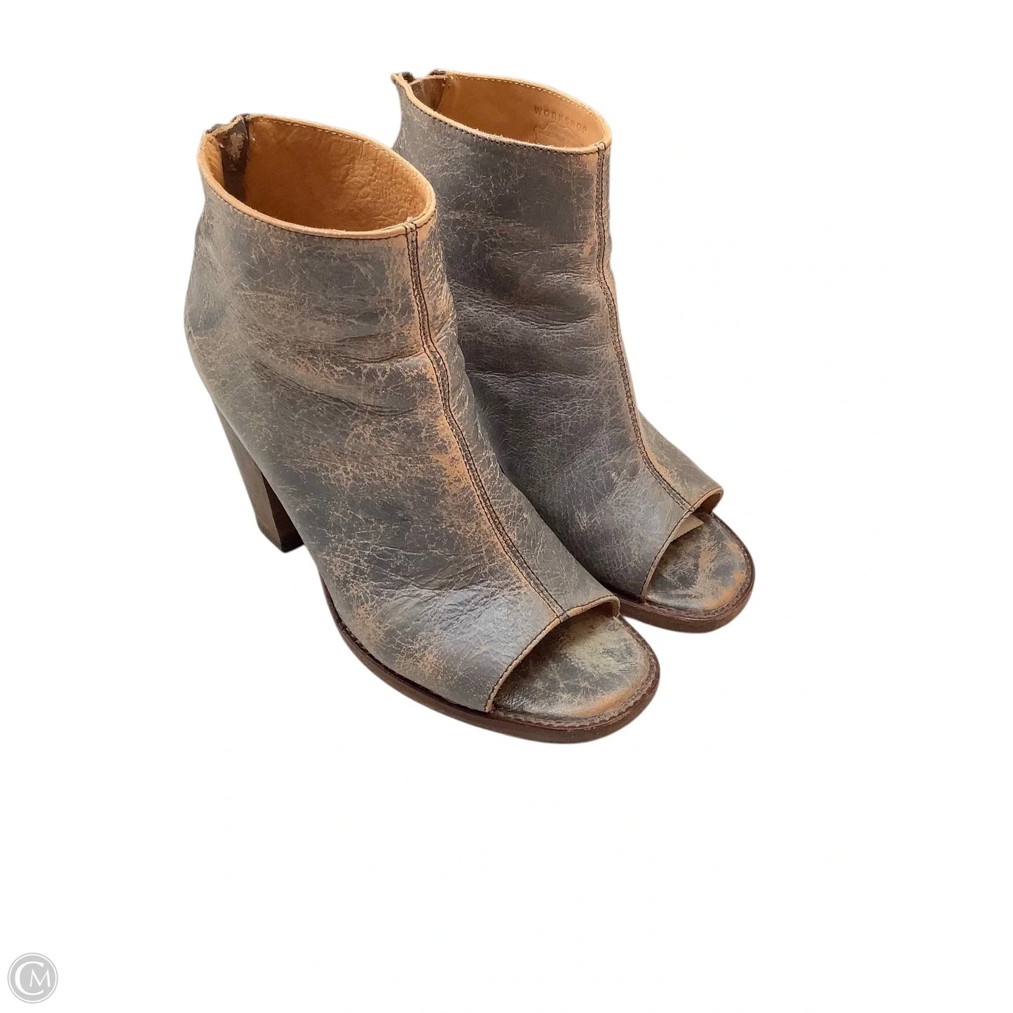 Shoes Heels Block By Bed Stu In Grey, Size: 9.5