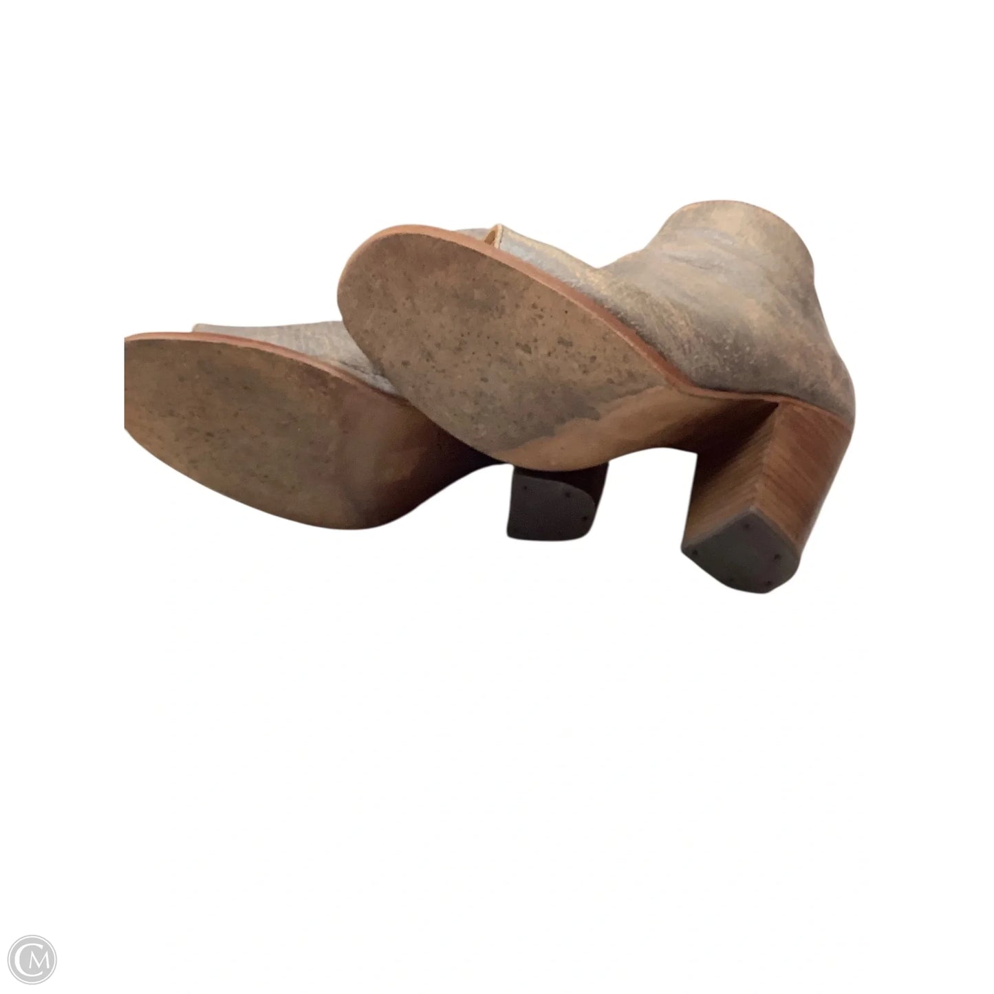 Shoes Heels Block By Bed Stu In Grey, Size: 9.5