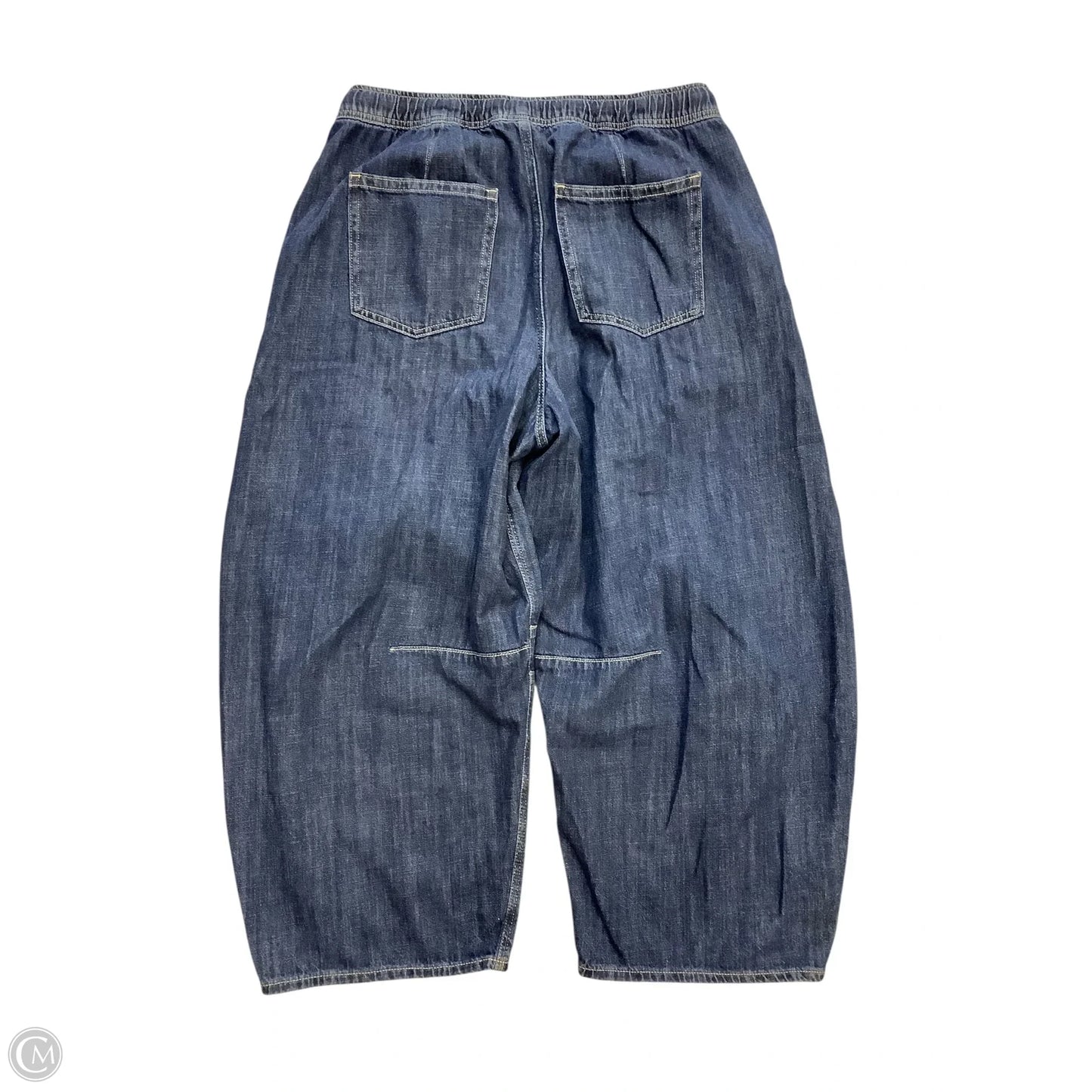 Jeans Wide Leg By Gap In Blue Denim, Size: L