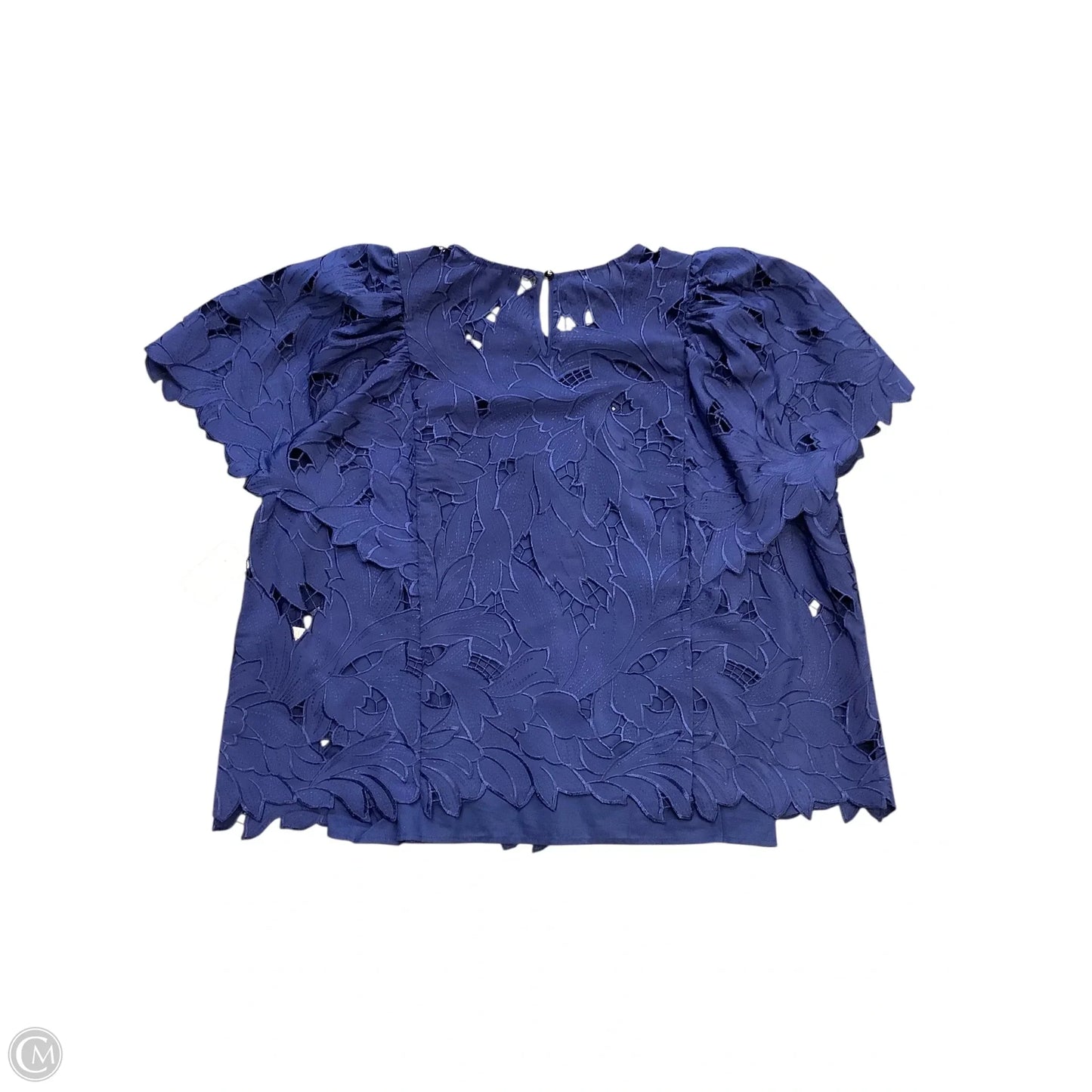 Blouse Short Sleeve By Chicos In Blue, Size: 16