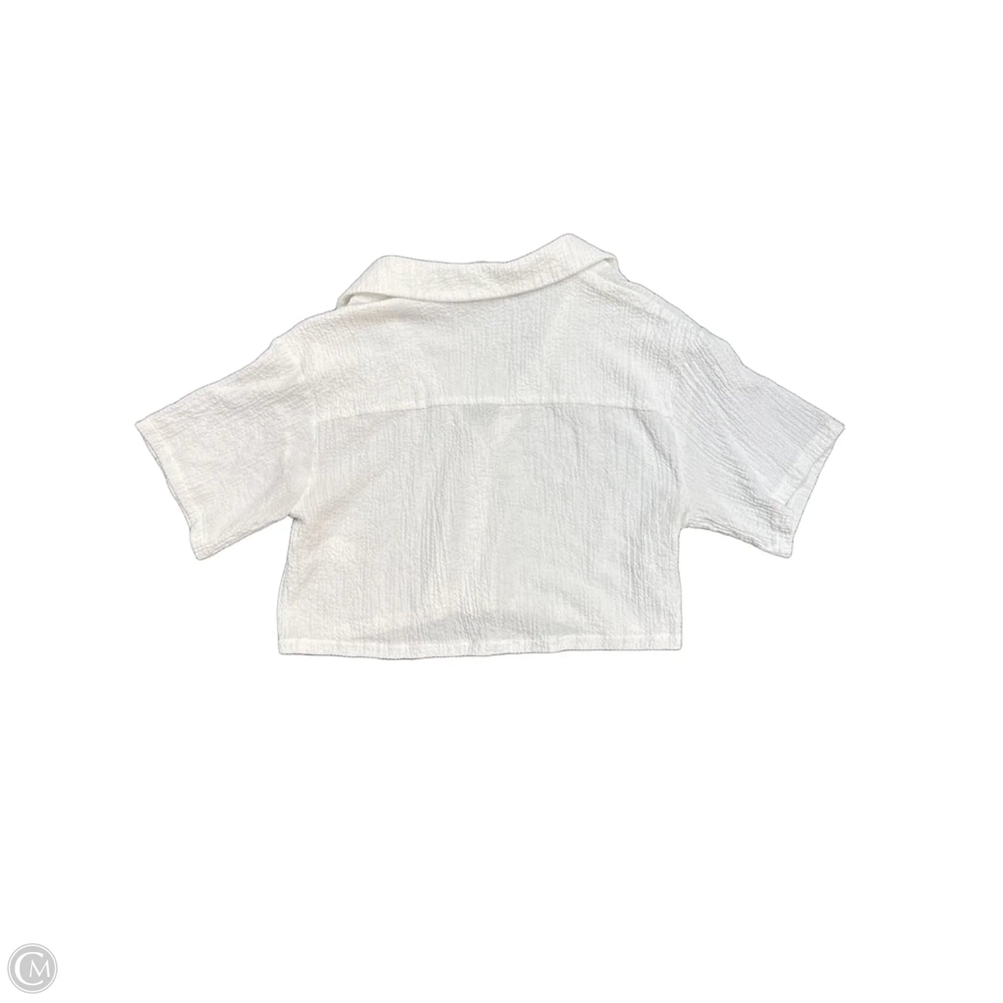 Top Short Sleeve By Kirious In White, Size: L