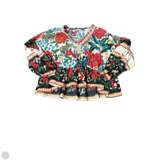 Blouse Long Sleeve By Cmc In Multi-colored, Size: L