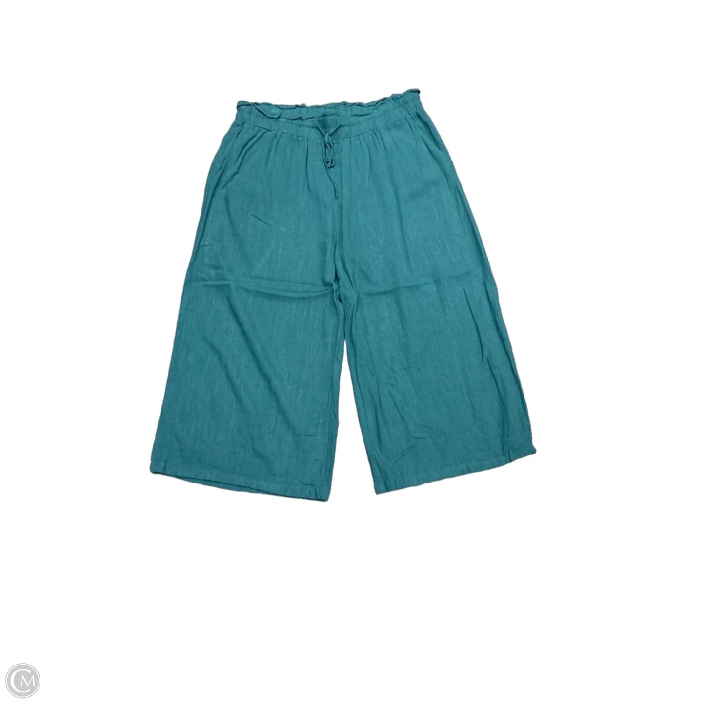 Pants Linen By Anrabess In Teal, Size: Xxl