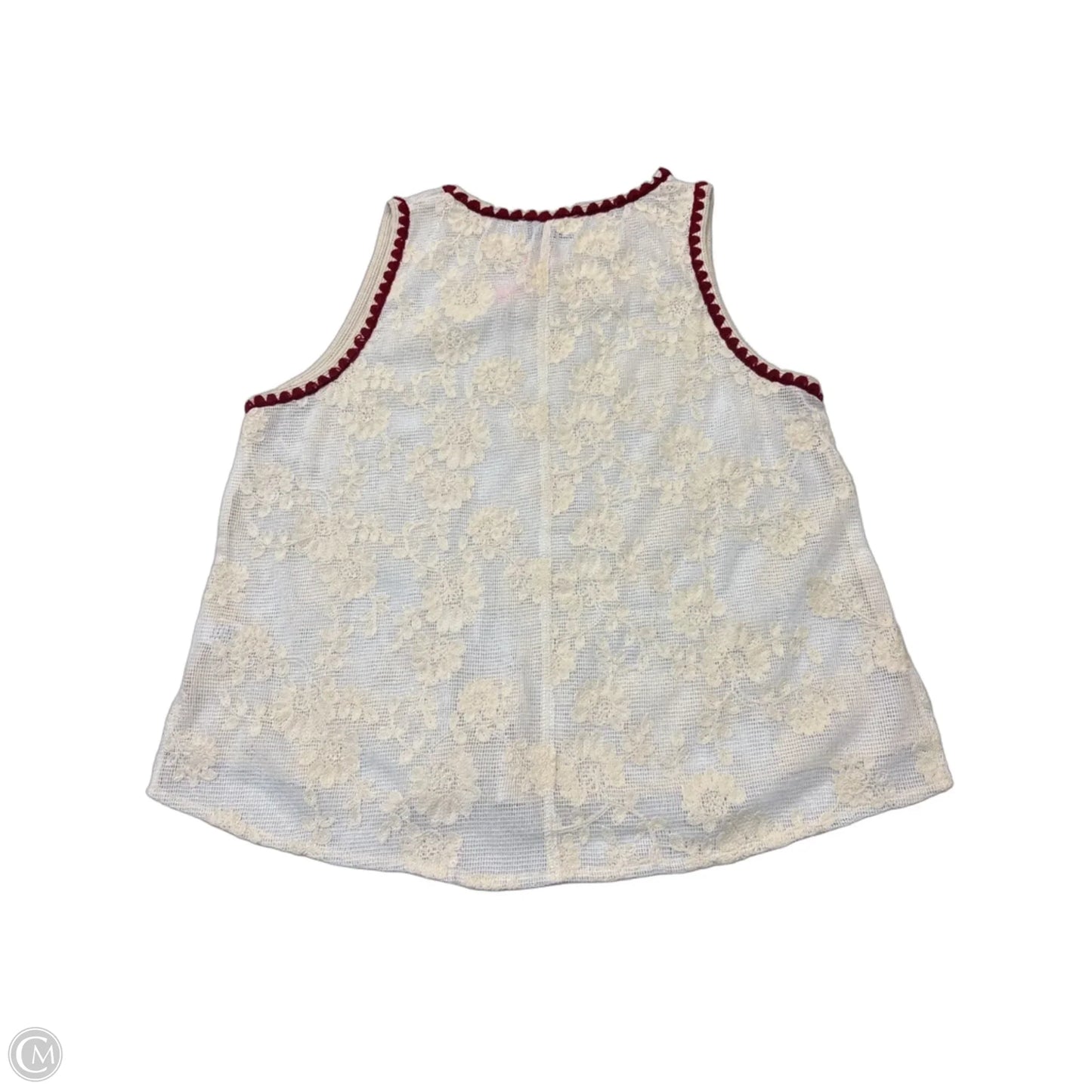 Top Sleeveless By Cmc In Cream, Size: M