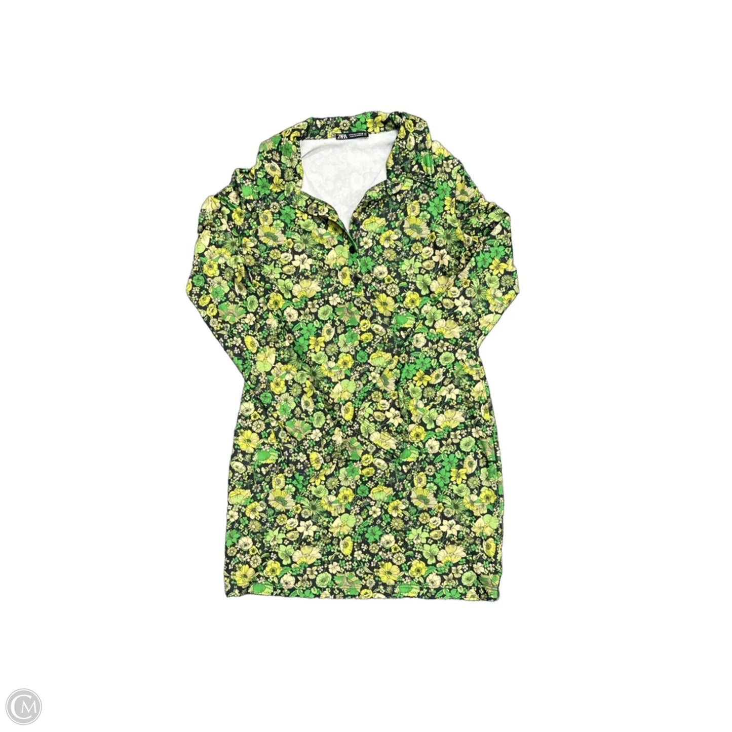 Dress Casual Short By Zara In Green, Size: S