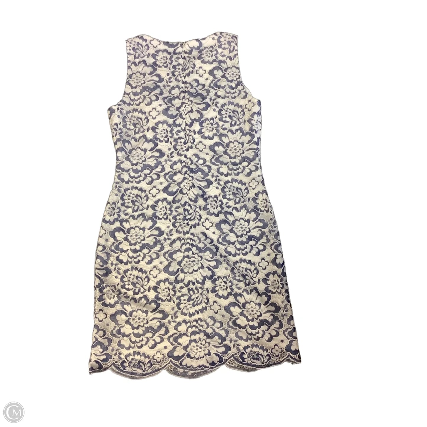 Dress Casual Midi By Lauren By Ralph Lauren In Blue & White, Size: S