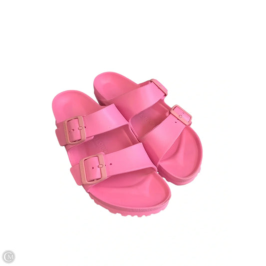 Sandals Flats By Birkenstock In Pink, Size: 38(7)