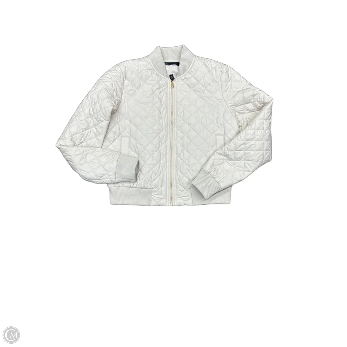 Jacket Puffer & Quilted By White House Black Market In Cream, Size: M