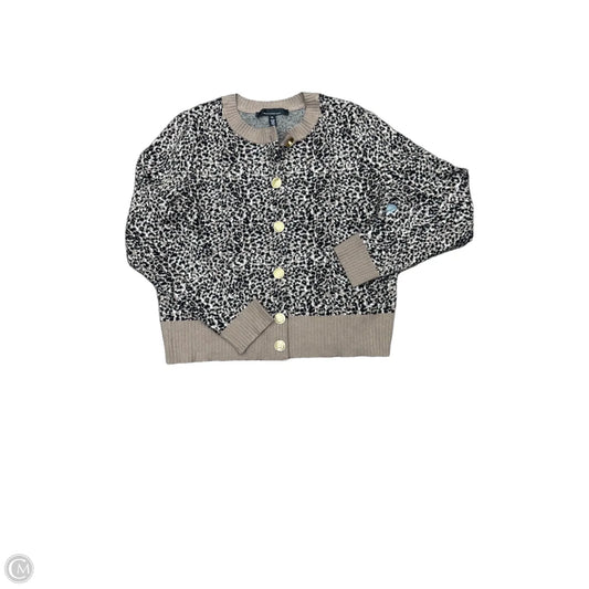 Sweater Cardigan By White House Black Market In Animal Print, Size: Xl