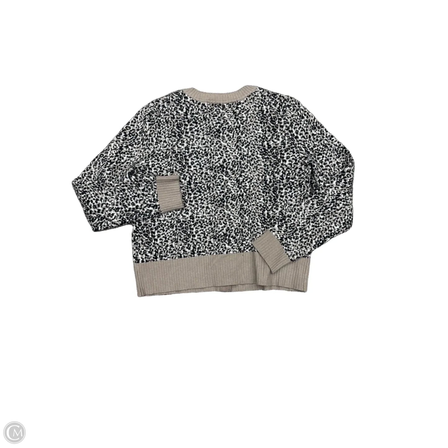 Sweater Cardigan By White House Black Market In Animal Print, Size: Xl