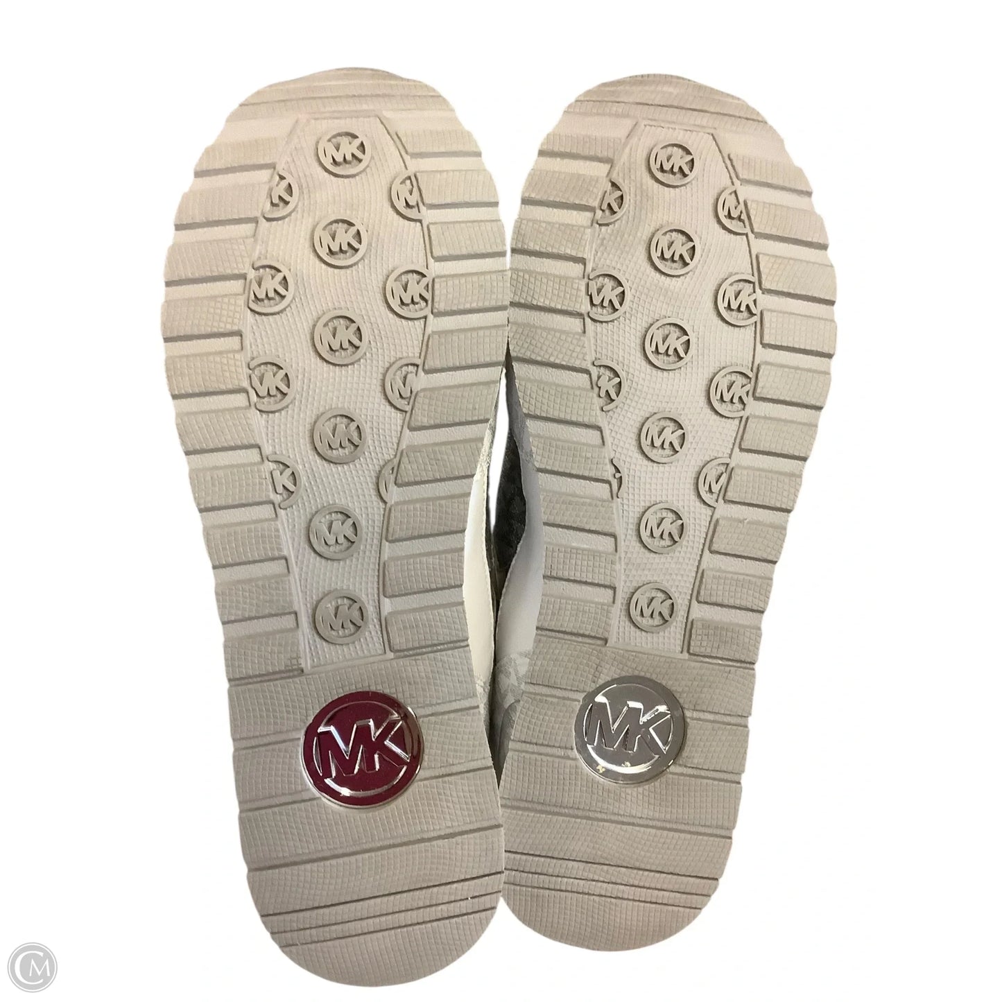 Shoes Designer By Michael Kors In Silver & White, Size: 8.5