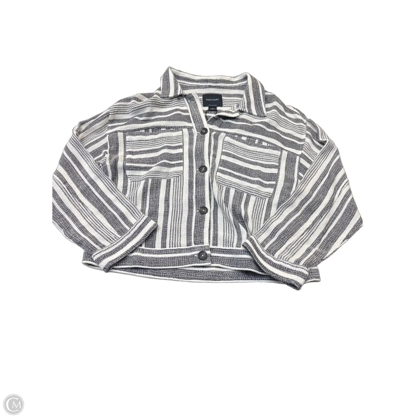 Top Long Sleeve By Sanctuary In Black & White, Size: Xl