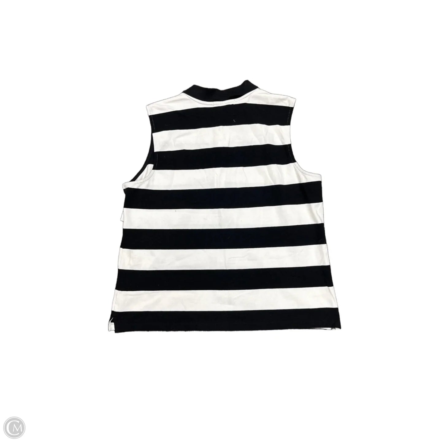 Top Sleeveless By Lauren By Ralph Lauren In Black & White, Size: Xl