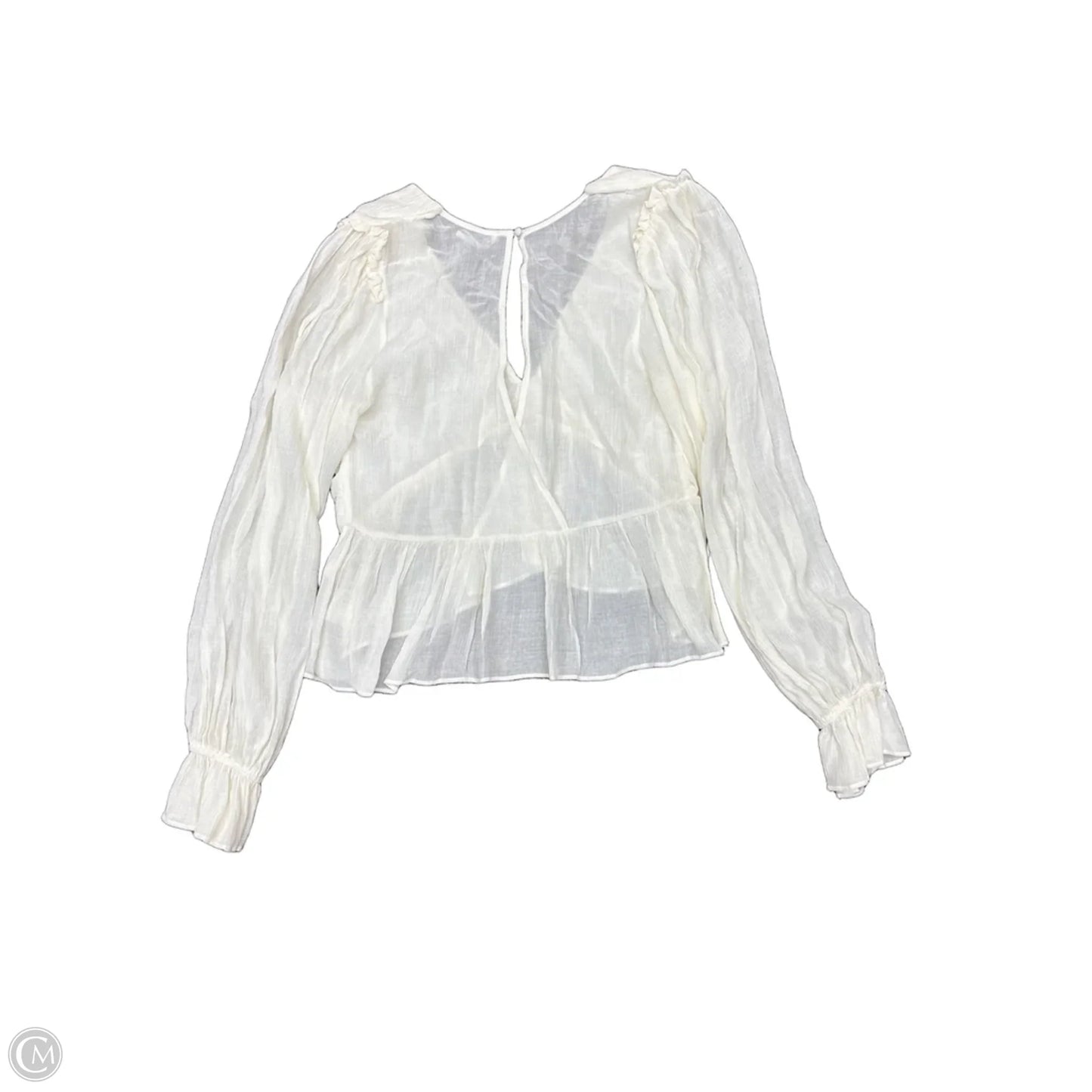 Top Long Sleeve By Free People In White, Size: S