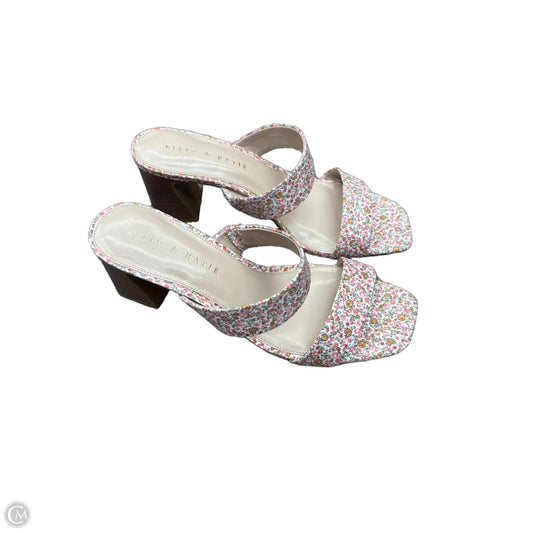 Shoes Heels Block By Kelly And Katie In Floral Print, Size: 8.5