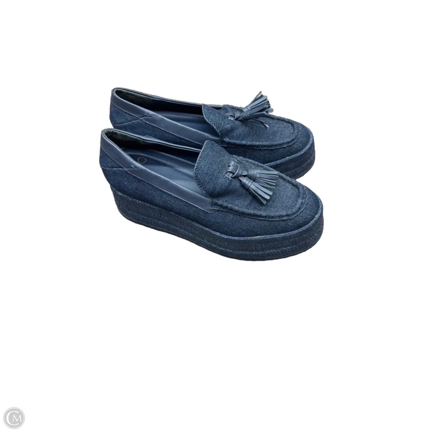 Shoes Heels Platform By Franco Sarto In Blue, Size: 8.5