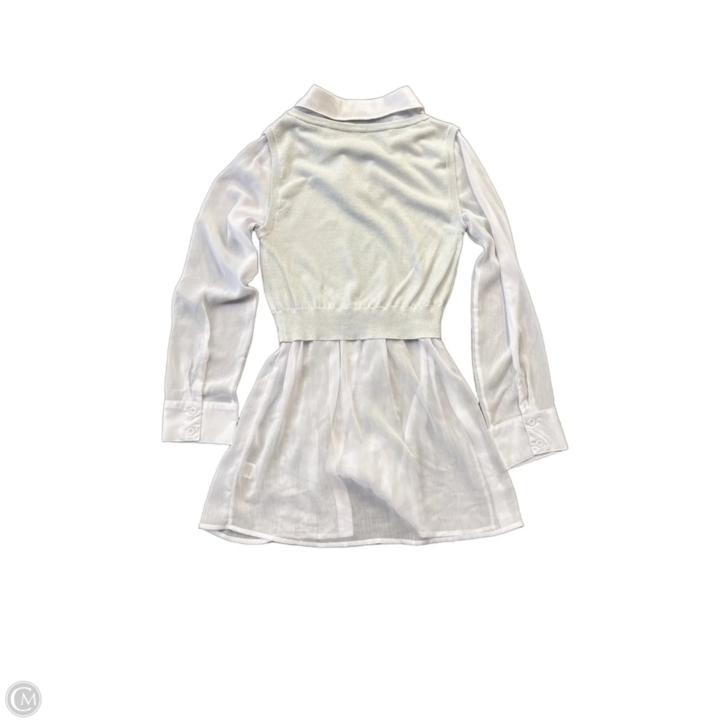 Top Long Sleeve By Clothes Mentor In White, Size: M