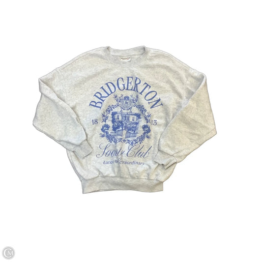 Sweatshirt Crewneck By Clothes Mentor In Grey, Size: Xxs