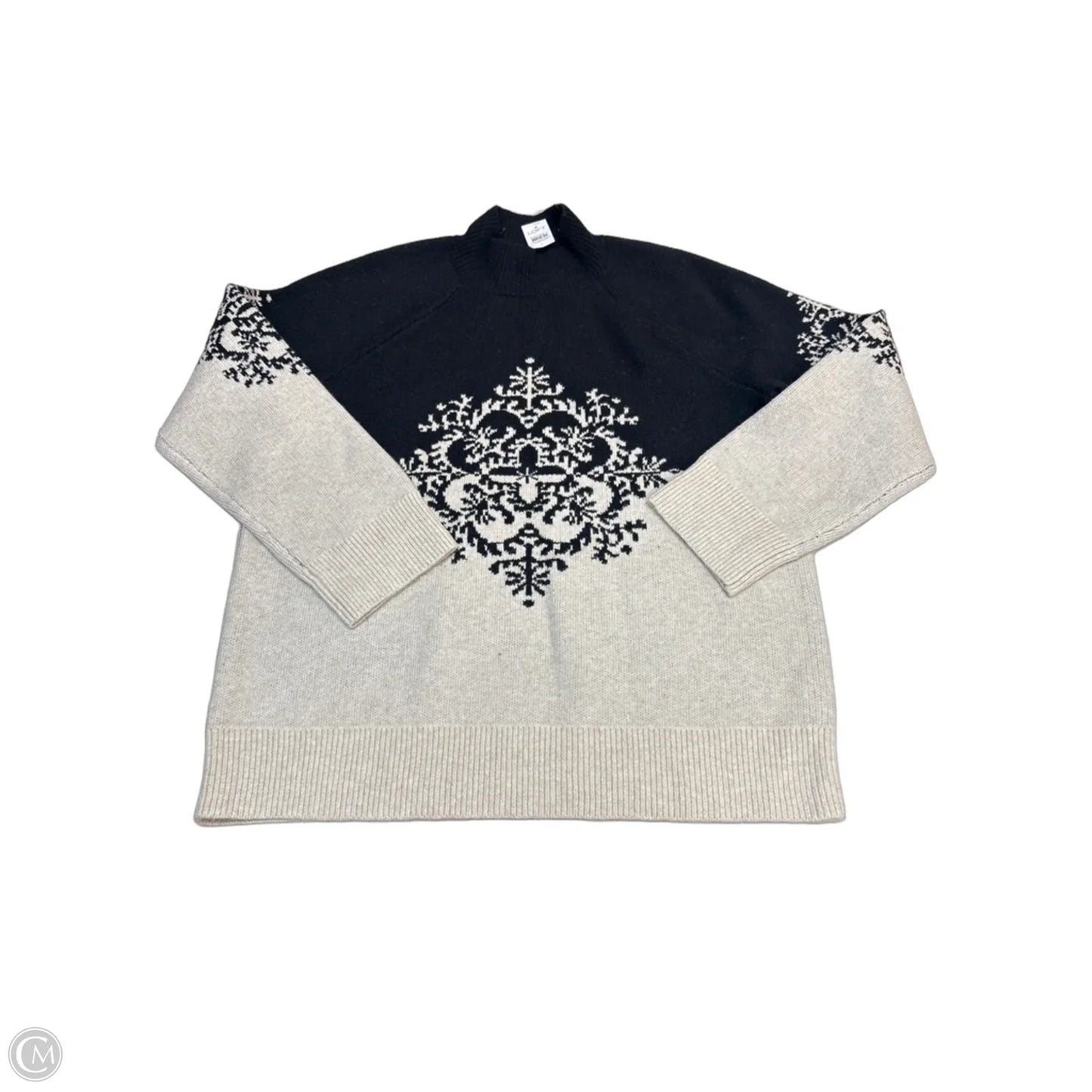 Sweater By Loft In Black & Brown, Size: L