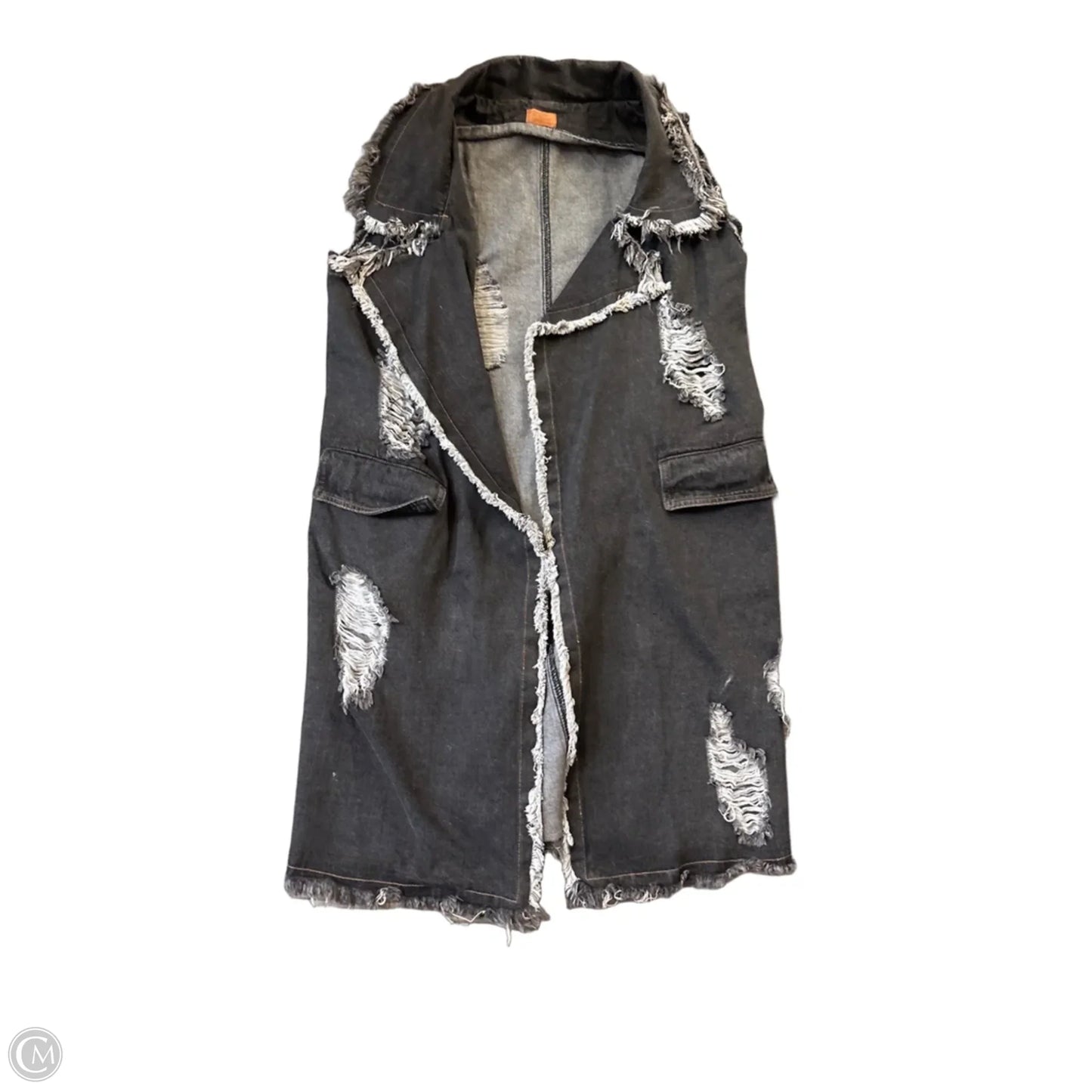 Jacket Denim By Pol In Black, Size: L