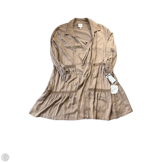 Dress Casual Midi By Knox Rose In Brown, Size: Xxl