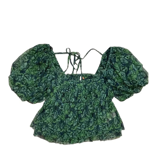 Top Long Sleeve By Free People In Green, Size: S