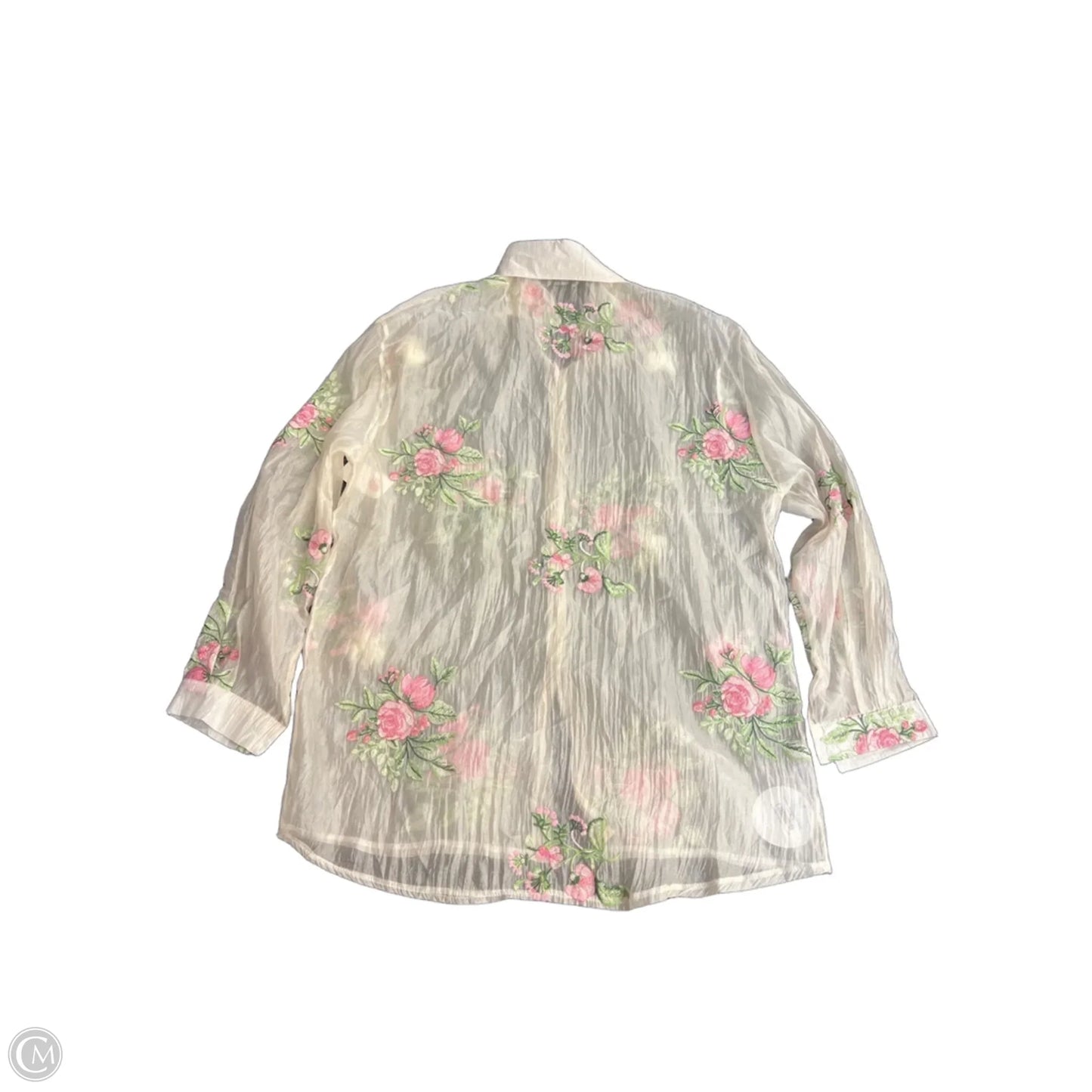 Top Long Sleeve By Clothes Mentor In Floral Print, Size: L