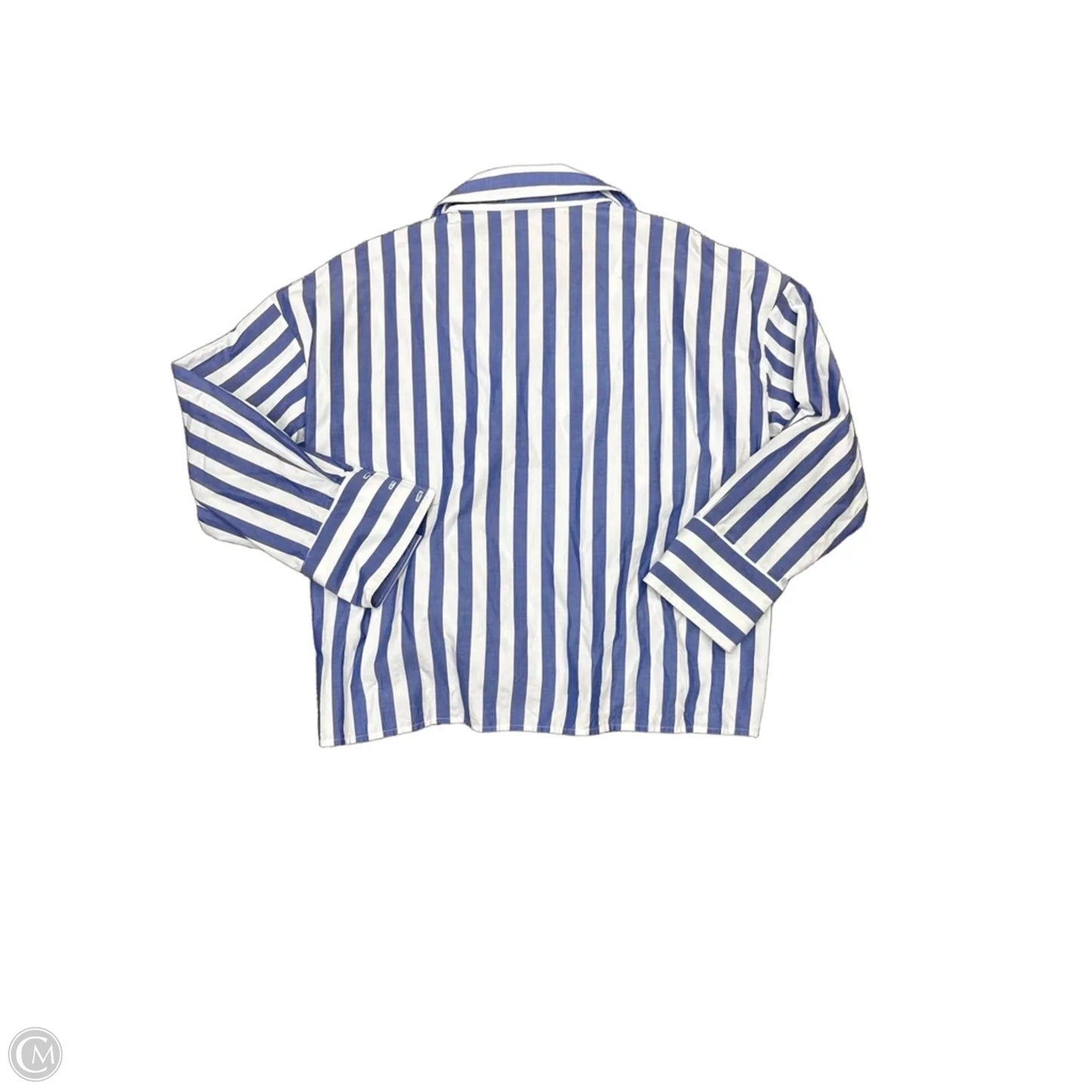 Top Long Sleeve By Stateside In Blue & White, Size: M