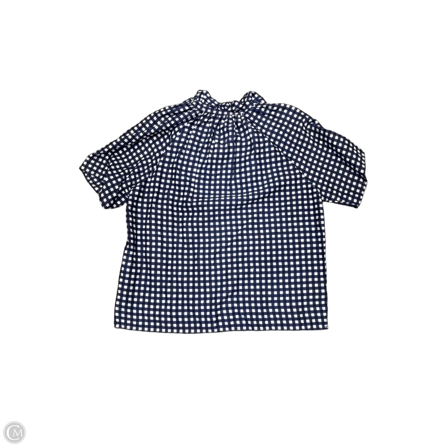 Top 3/4 Sleeve By Clothes Mentor In Blue & White, Size: L