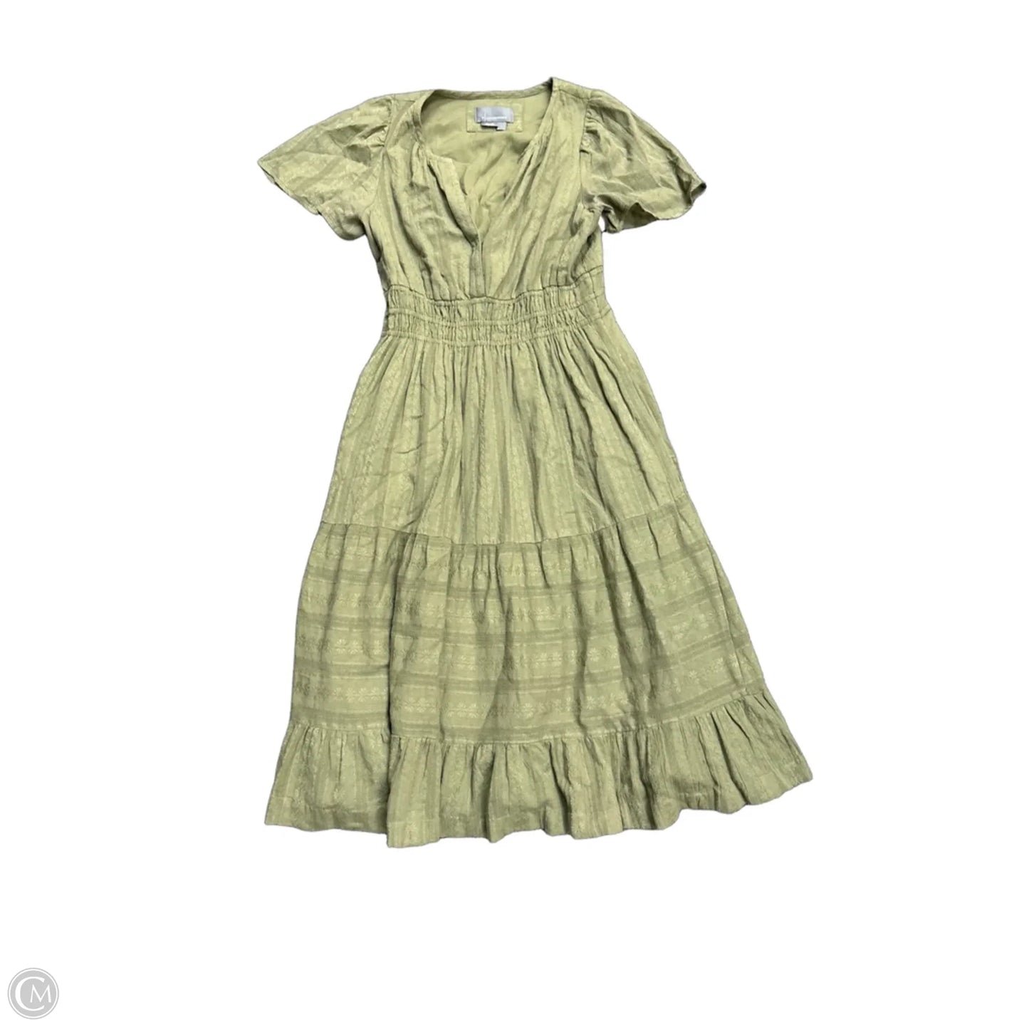 Dress Casual Midi By Anthropologie In Green, Size: S