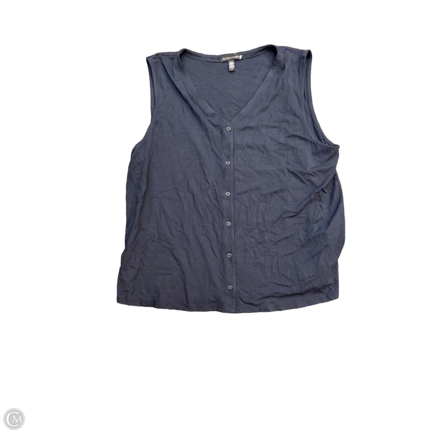 Top Sleeveless By Eileen Fisher In Navy, Size: L
