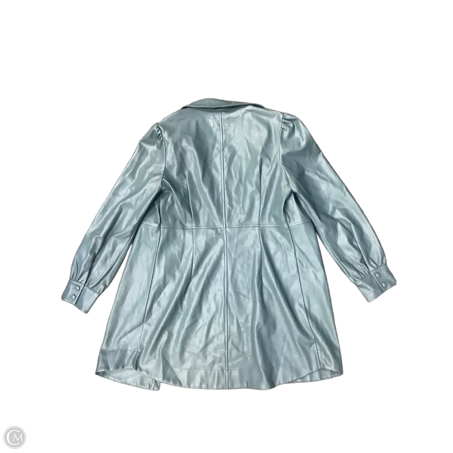 Jacket Leather By Clothes Mentor In Blue, Size: L