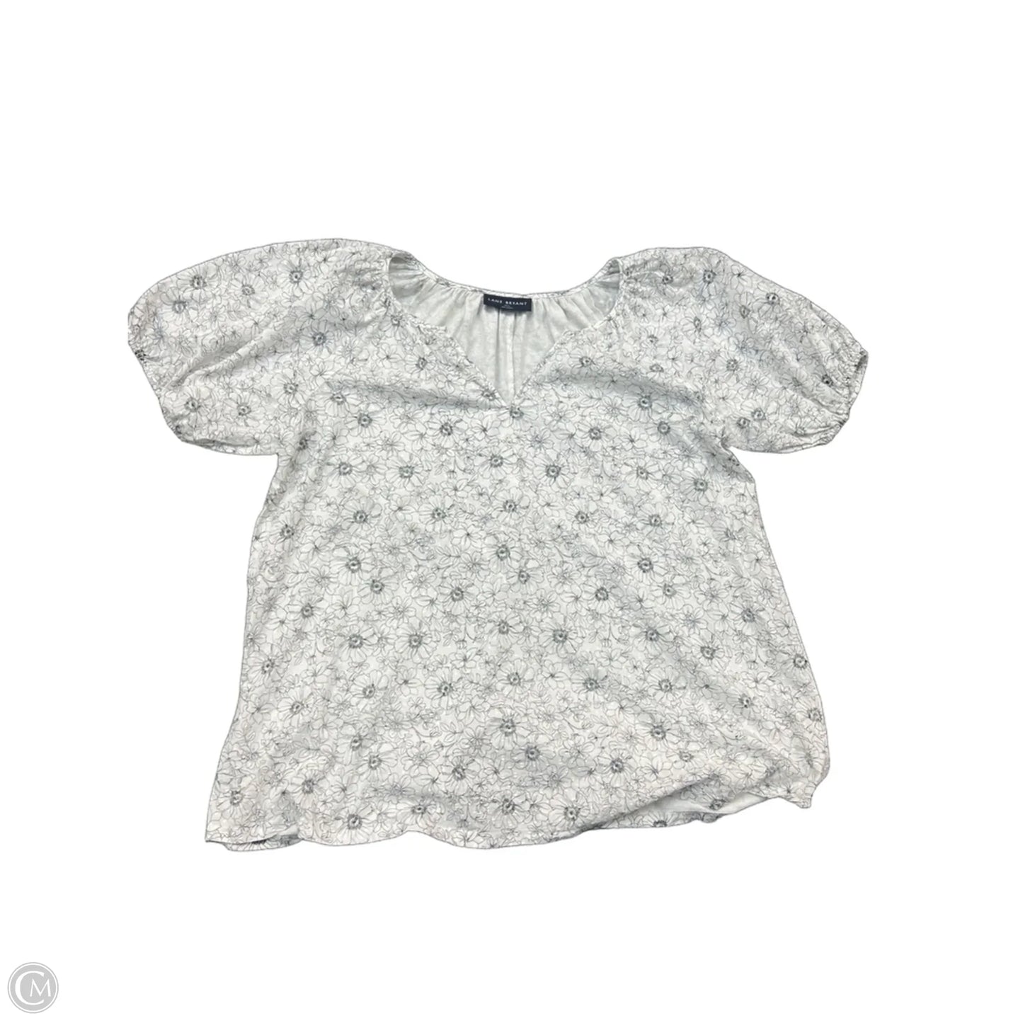 Top Short Sleeve By Lane Bryant In Black & White, Size: 1x