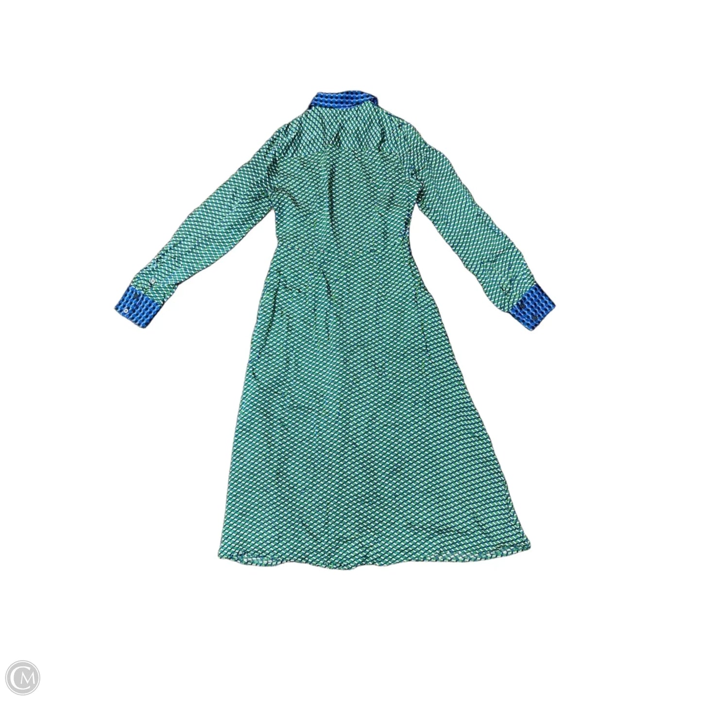 Dress Casual Midi By Boden In Blue & Green, Size: 2