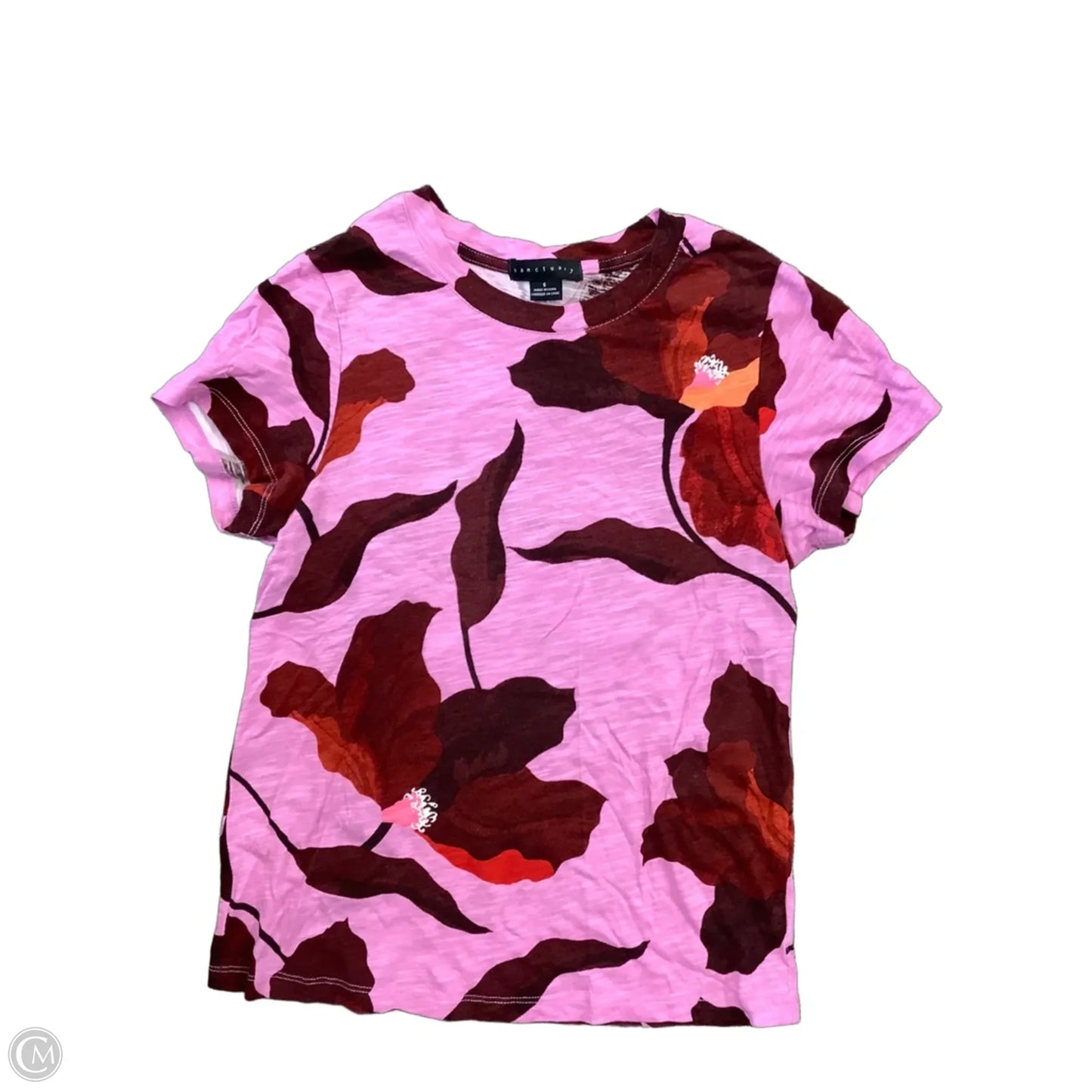 Top Short Sleeve By Sanctuary In Floral Print, Size: S